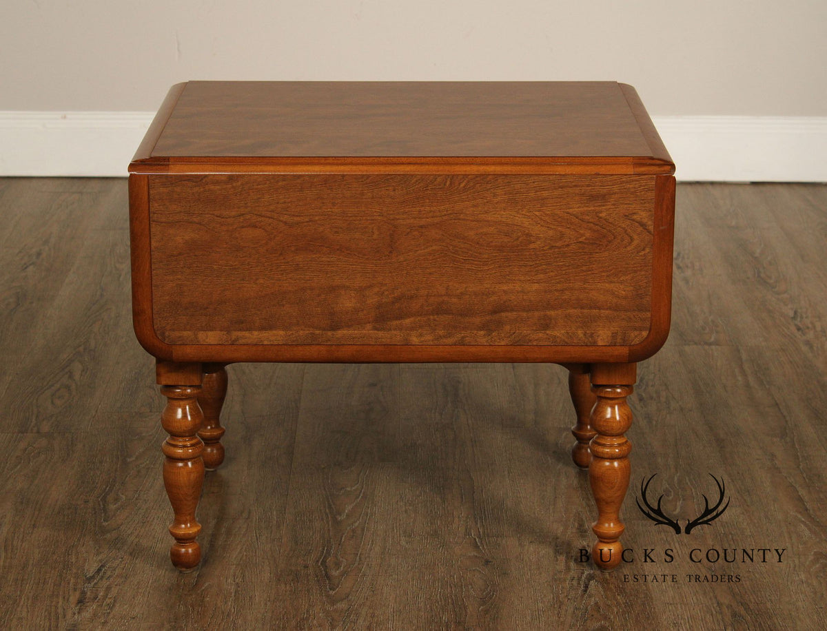 Ethan Allen Heirloom Nutmeg Maple Colonial Style Maple Drop Leaf Side Table