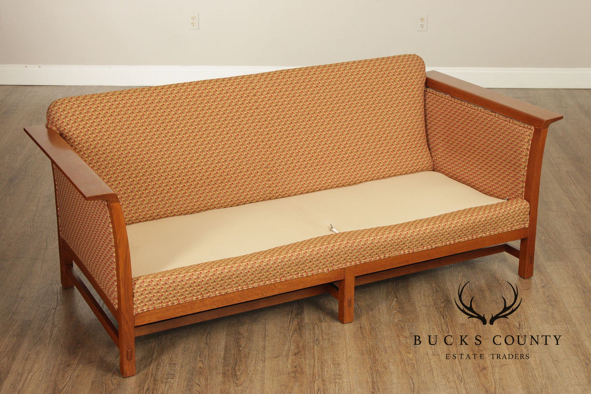 Stickley Mission Collection Oak Sofa With Loose Cushions