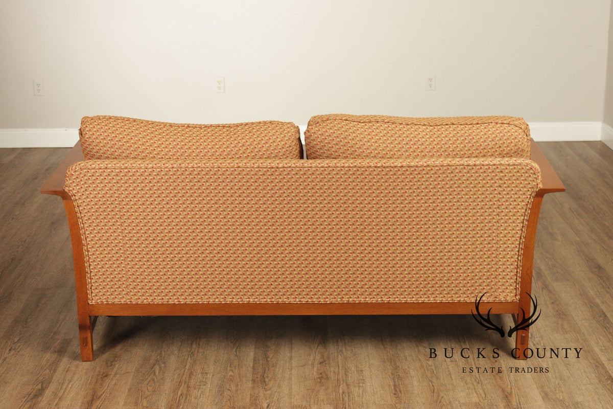 Stickley Mission Collection Oak Sofa With Loose Cushions