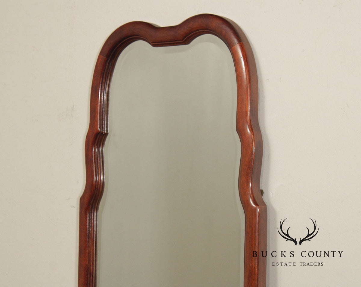 Thomasville Queen Anne Style Mahogany Beveled Wall Mirror