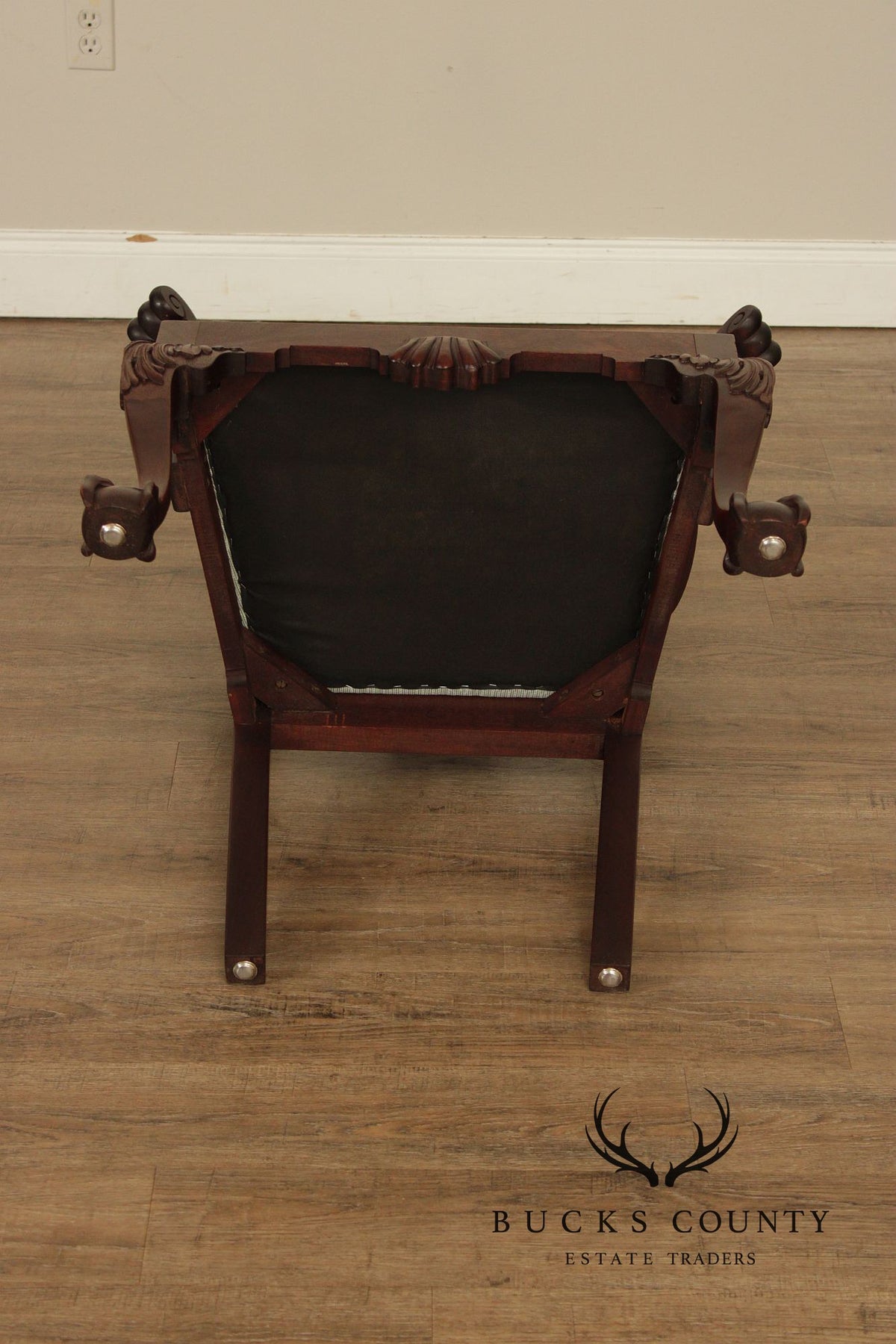 Antique Chippendale Style Set of Six Carved Mahogany Dining Chairs