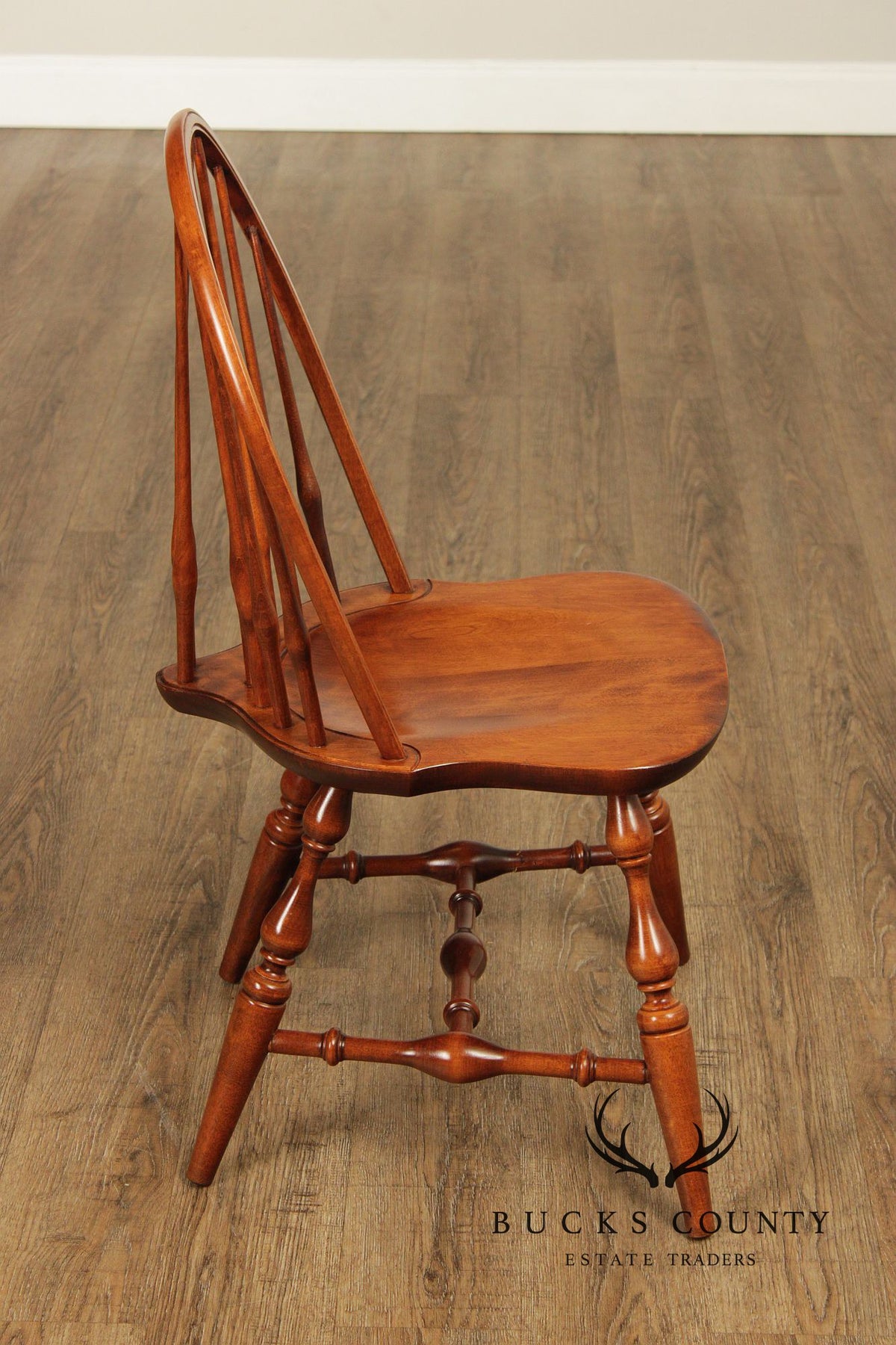 Nichols & Stone Set Of Four Maple Sack Back Windsor Dining Chairs