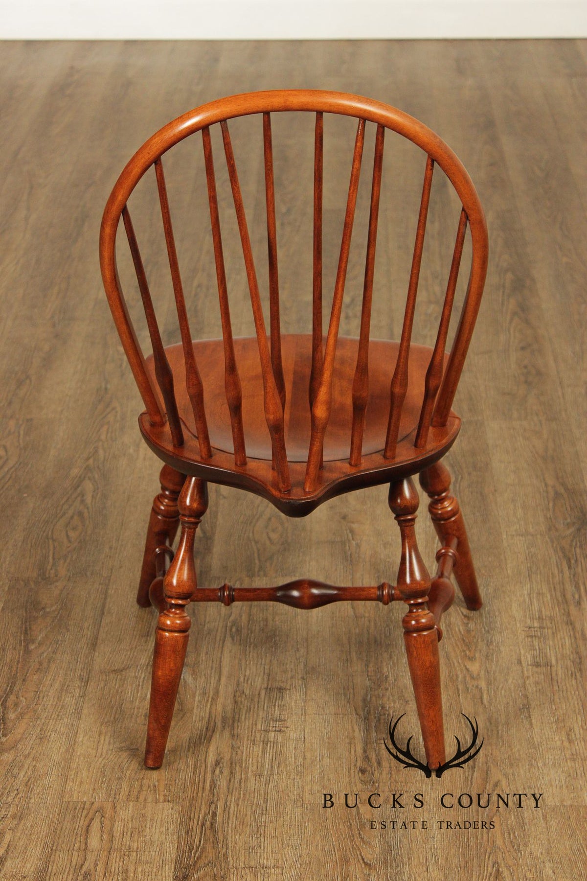 Nichols & Stone Set Of Four Maple Sack Back Windsor Dining Chairs