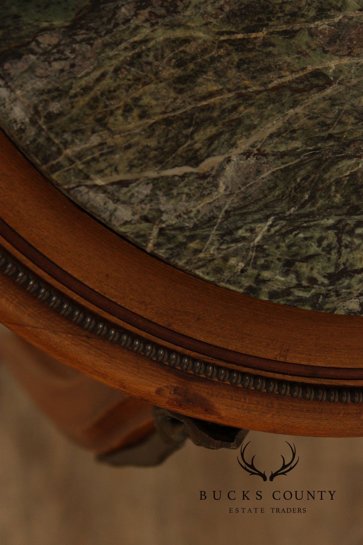 French Louis XV Style Marble Top Pedestal Side Table