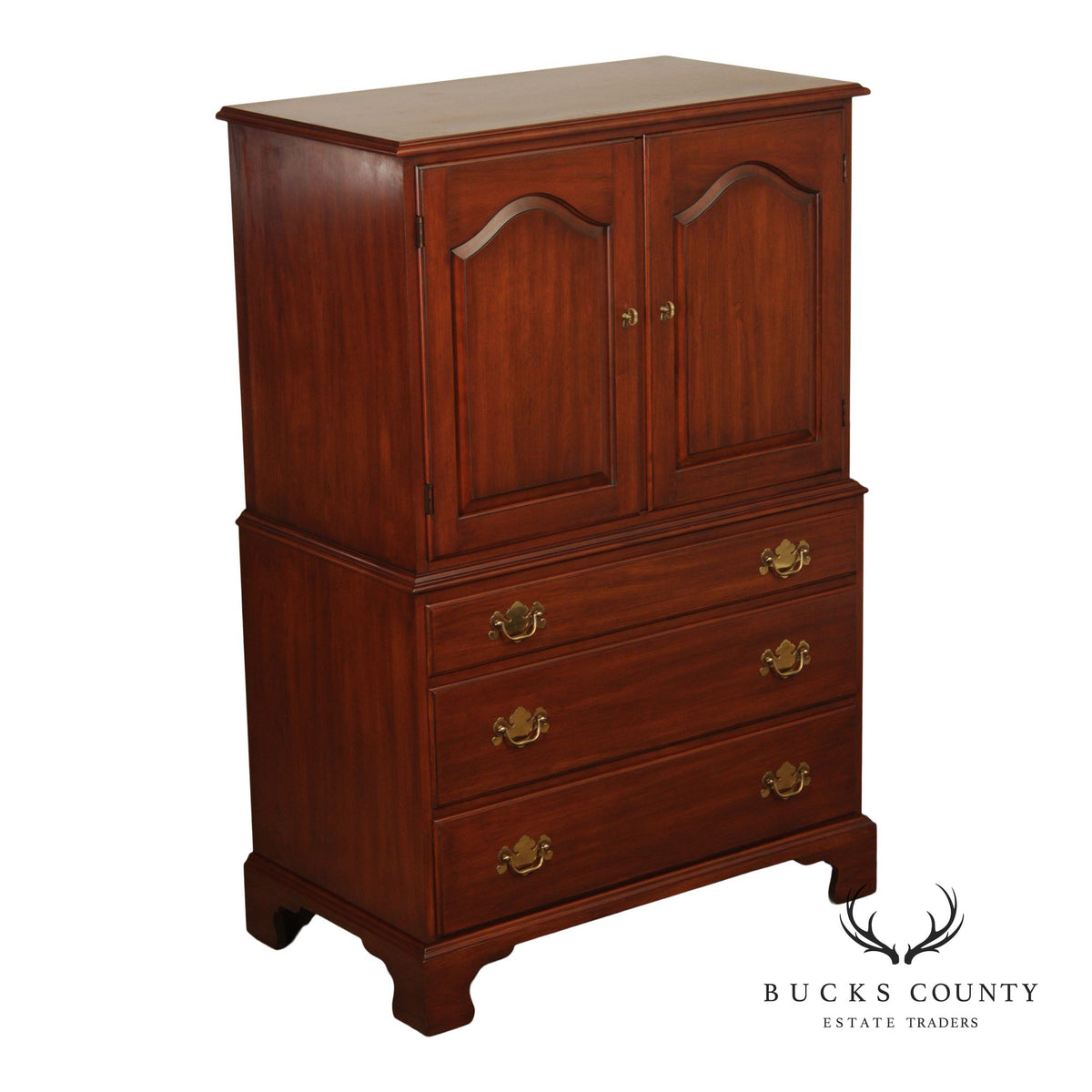 Henkel Harris Chippendale Style Cherry Armoire