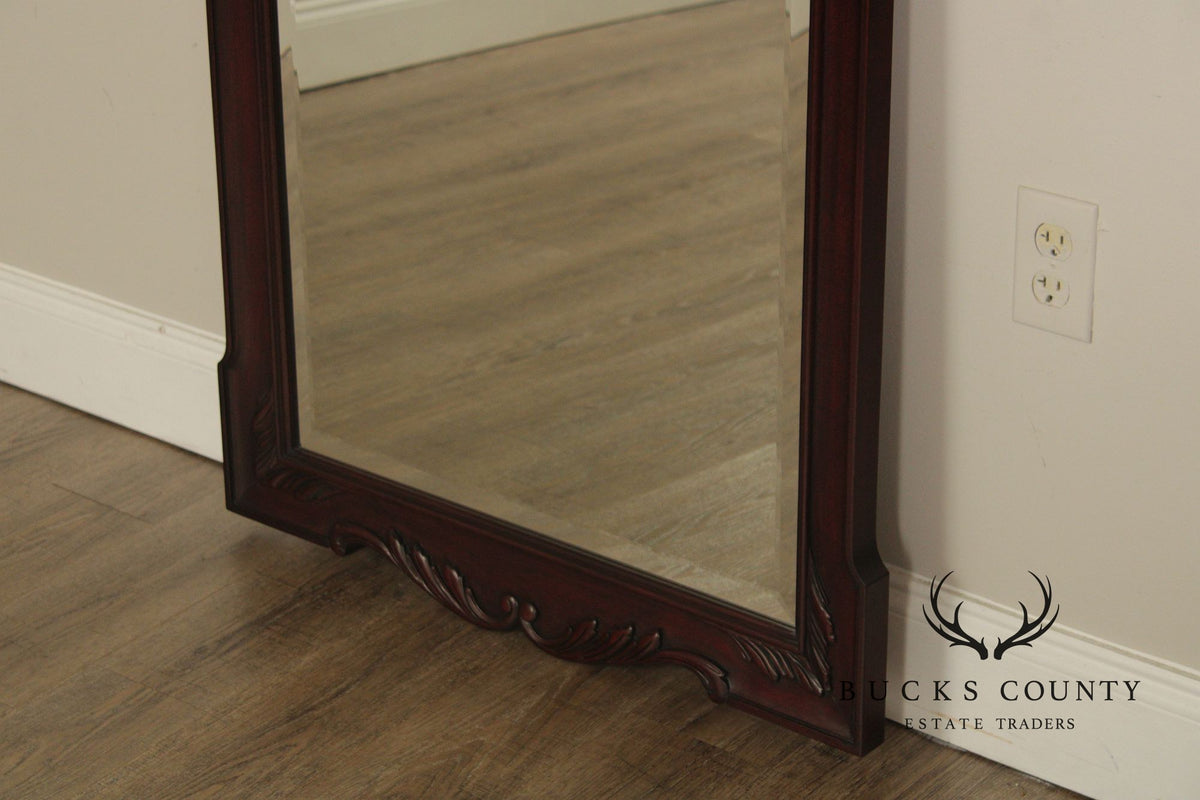 Henkel Harris Carved Frame Arched Mahogany Mirror