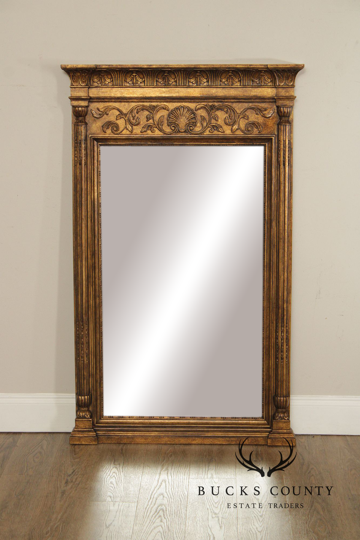 Henredon Charles X Neoclassical Style Giltwood Wall Mirror