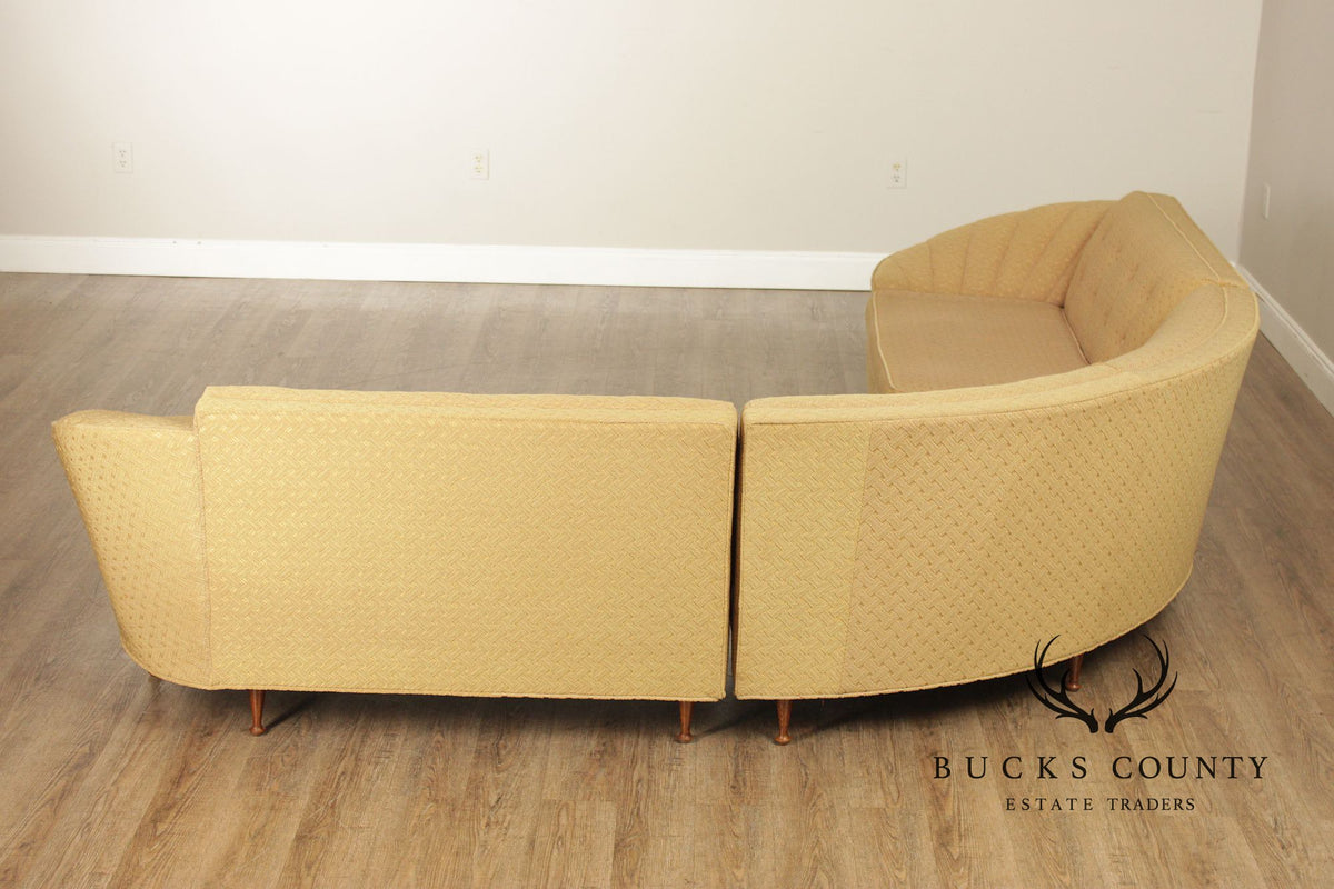 Mid Century Modern Curved Sectional Sofa