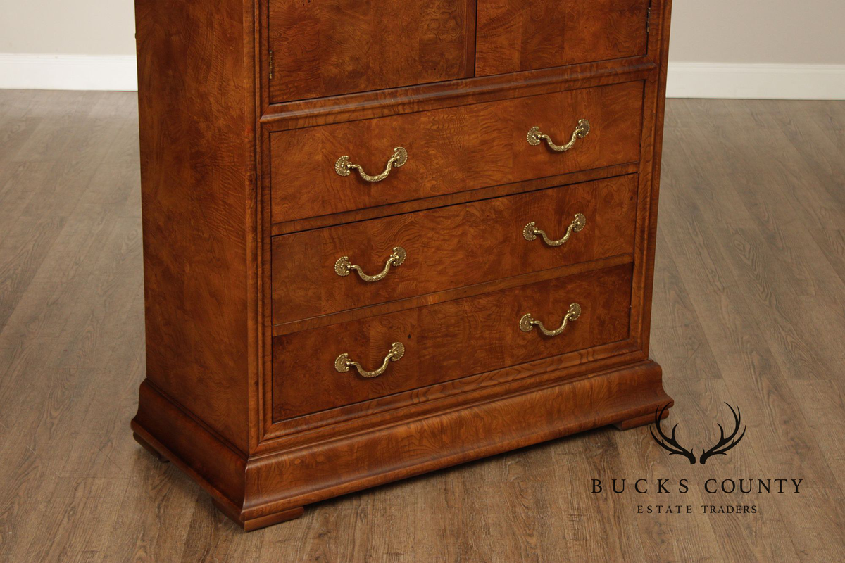 Henredon Charles X Collection Burlwood Armoire
