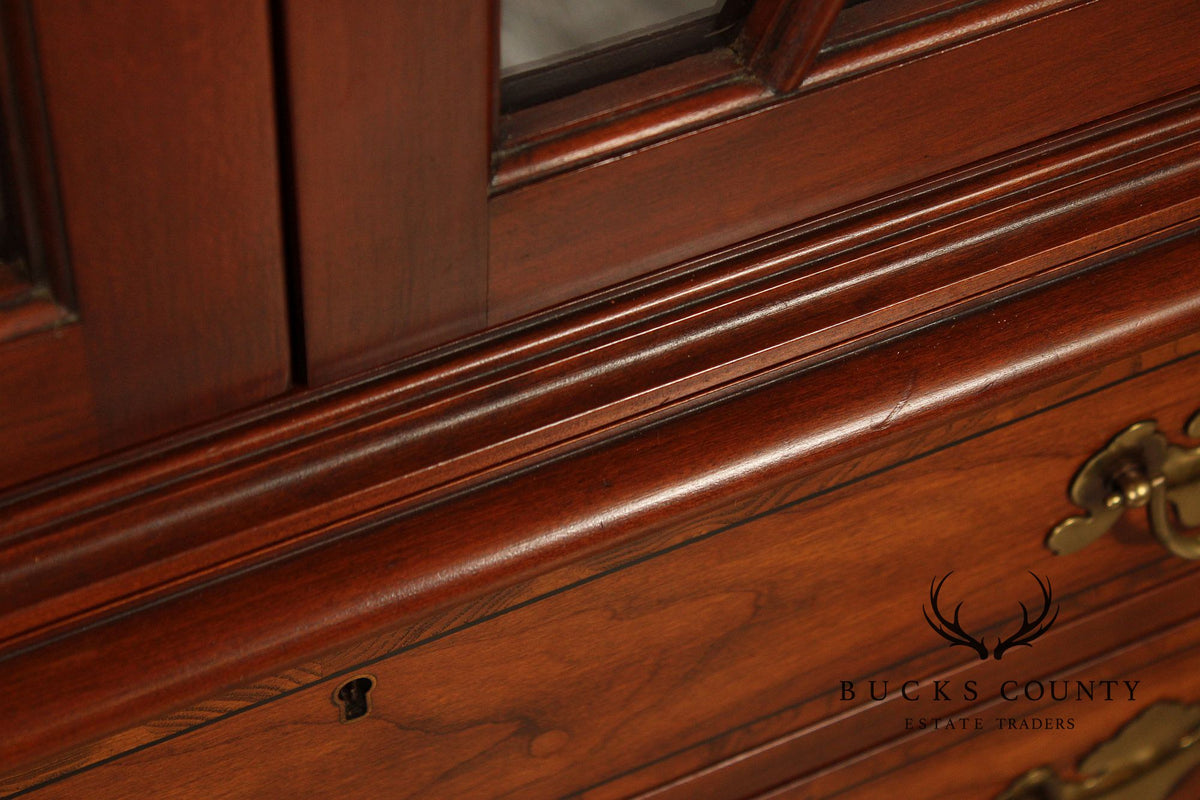 Henkel Harris Cherry Breakfront China Cabinet