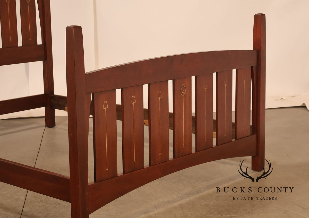 Stickley Harvey Ellis Inlaid Cherry Queen Bed