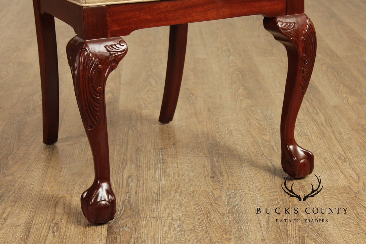 Ethan Allen 18th Century Mahogany Collection Set Of 8 Chippendale Style Dining Chairs