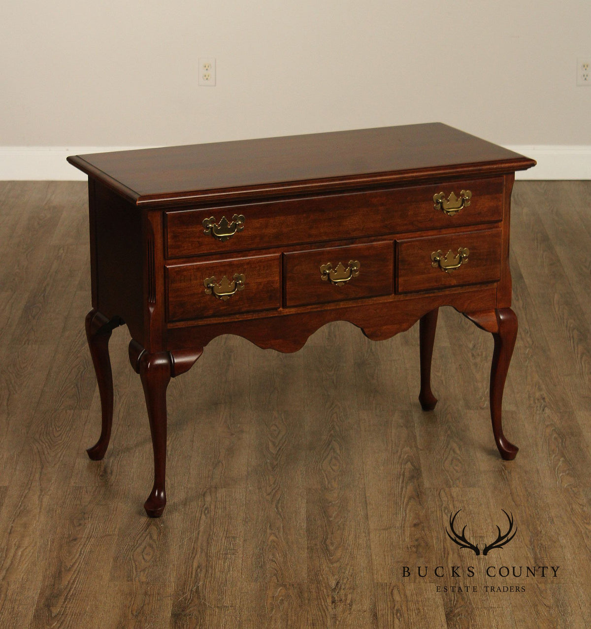Queen Anne Style Cherry Lowboy Table