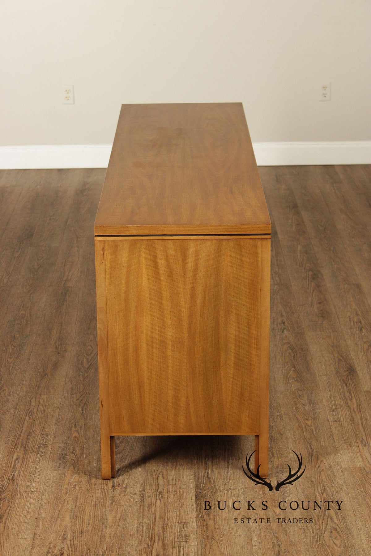 John Widdicomb Mid Century Modern Walnut 9 Drawer Triple Dresser