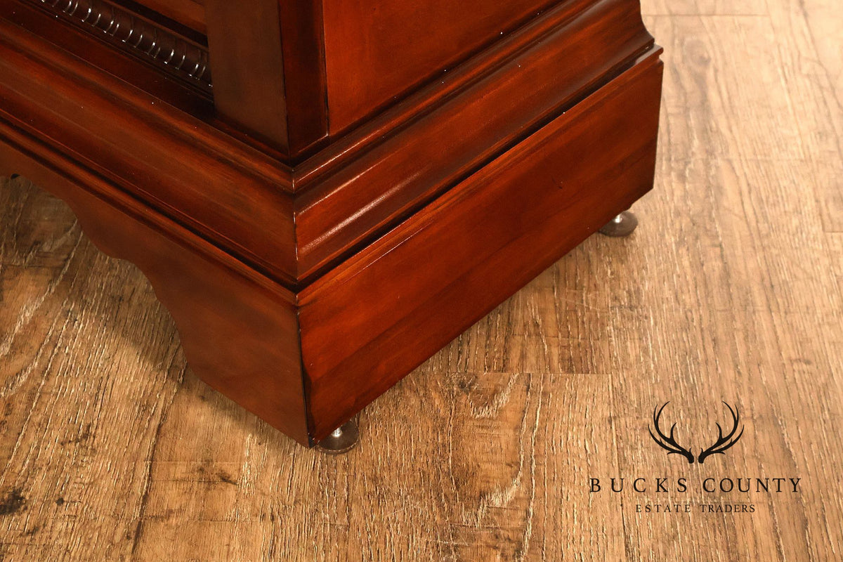 Sligh Mahogany Grandfather Clock With Triple Chime Moon Phase Dial