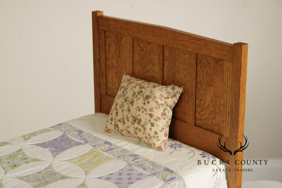 Stickley T.C. Timber Mission Oak Doll Furniture Collection Miniature Bed & Wardrobe Set