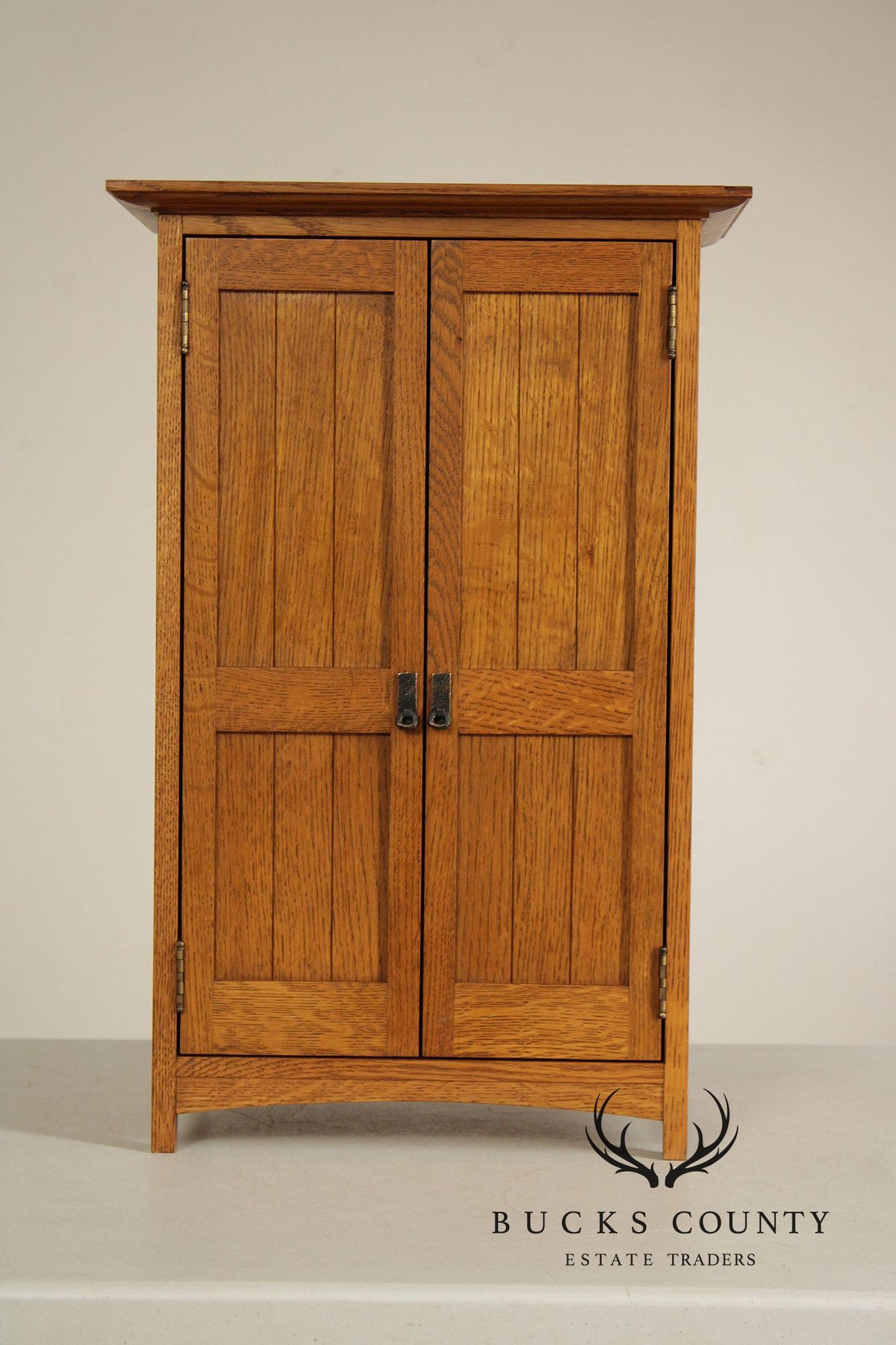 Stickley T.C. Timber Mission Oak Doll Furniture Collection Miniature Bed & Wardrobe Set