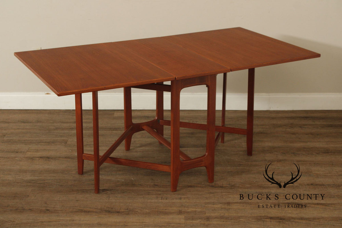 Kleppe Møbelfabrik Danish Modern Teak Drop-Leaf Dining Table