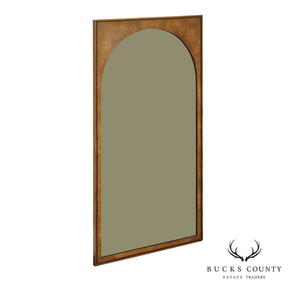 John Stuart for Widdicomb Burl Walnut Frame Wall Mirror