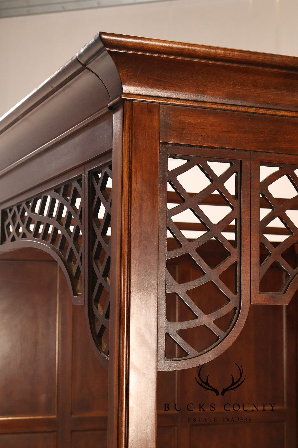 National Mt. Airy Queen Cherry Four Poster Canopy Bed Frame