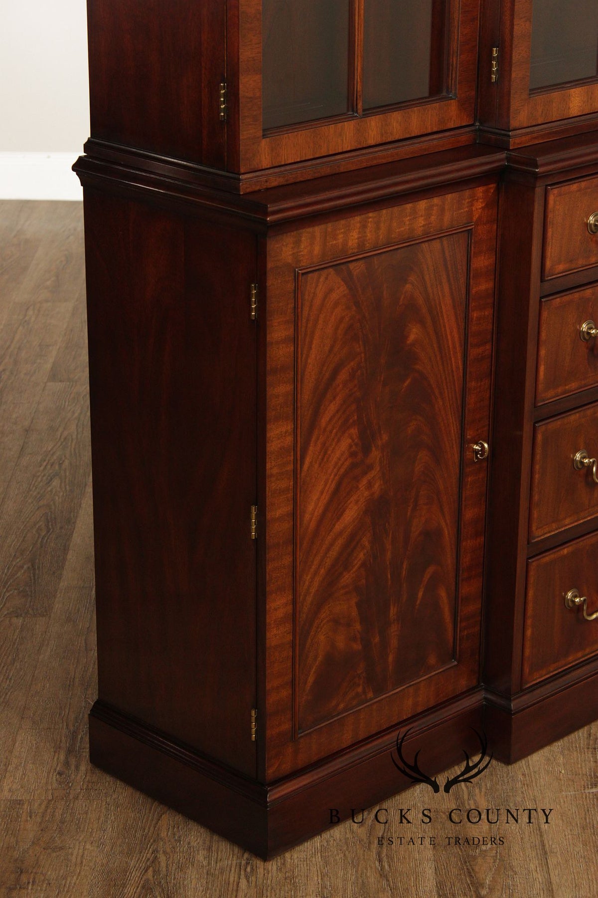 Henkel Harris Georgian Style Large Mahogany Breakfront