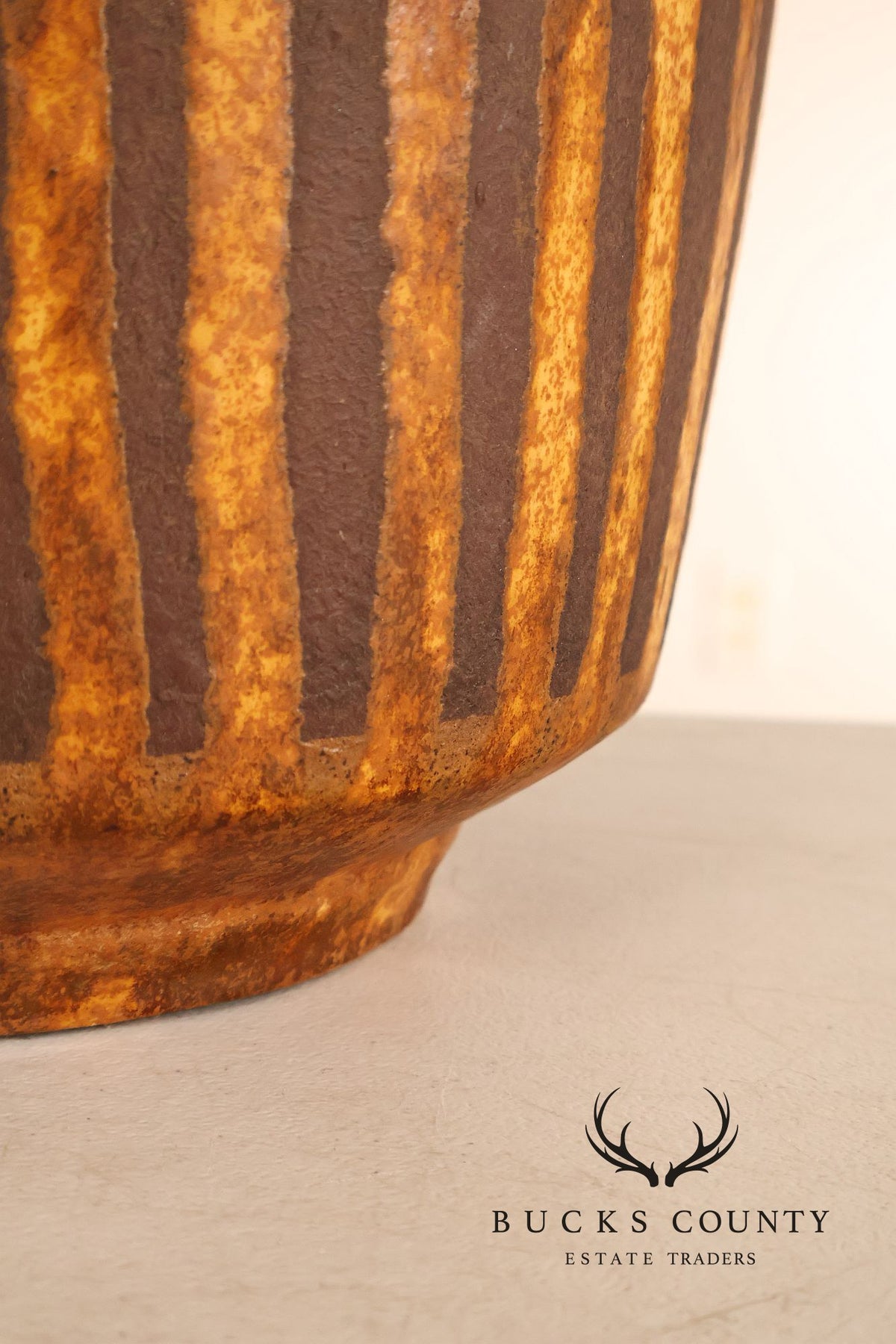 Mid Century Modern Glazed Ceramic Table Lamp