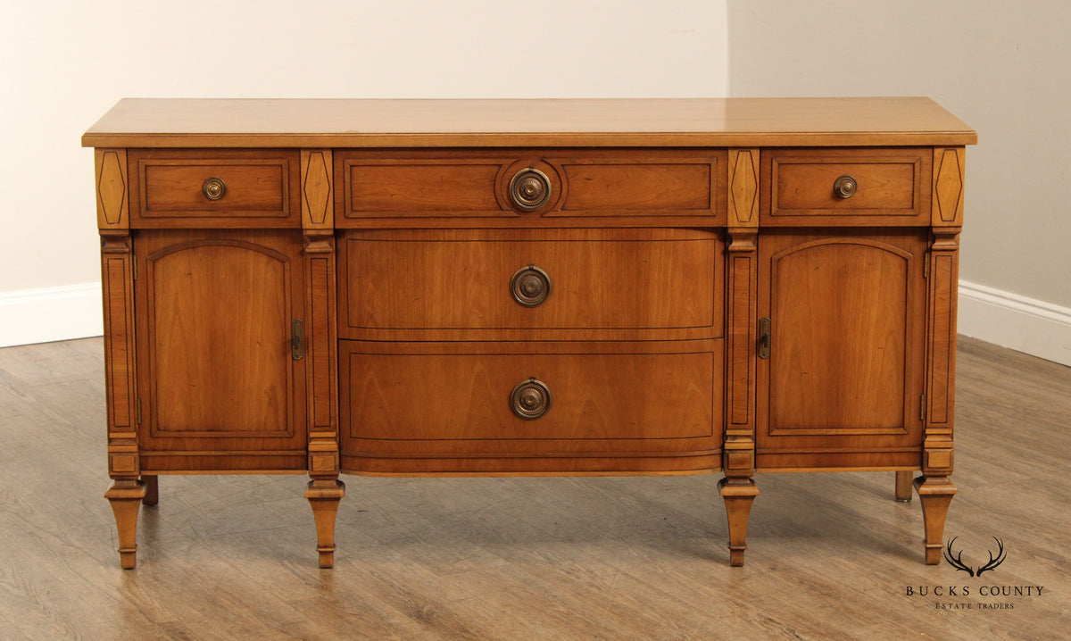 Vintage French Directoire Style Walnut Buffet Sideboard