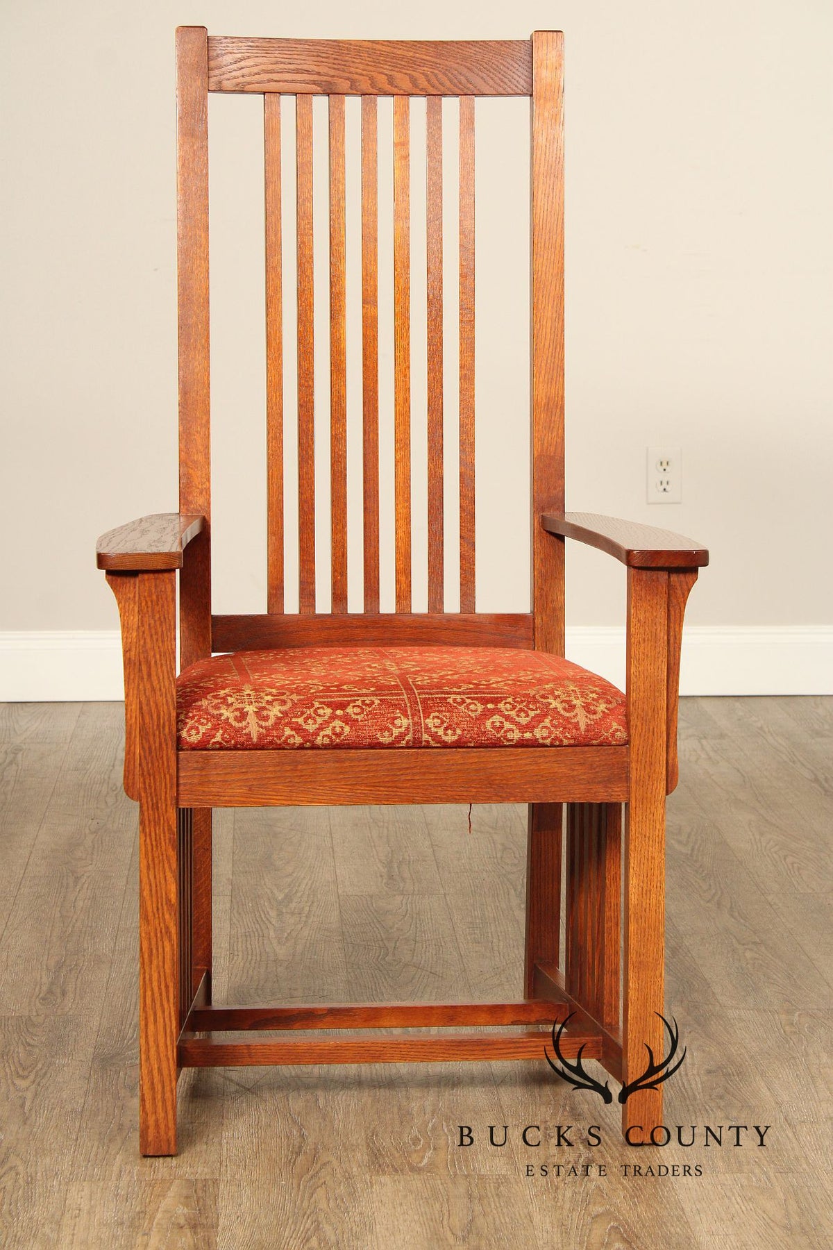 The Michaels Company Mission Style Set Of Six Oak Spindle Dining Chairs