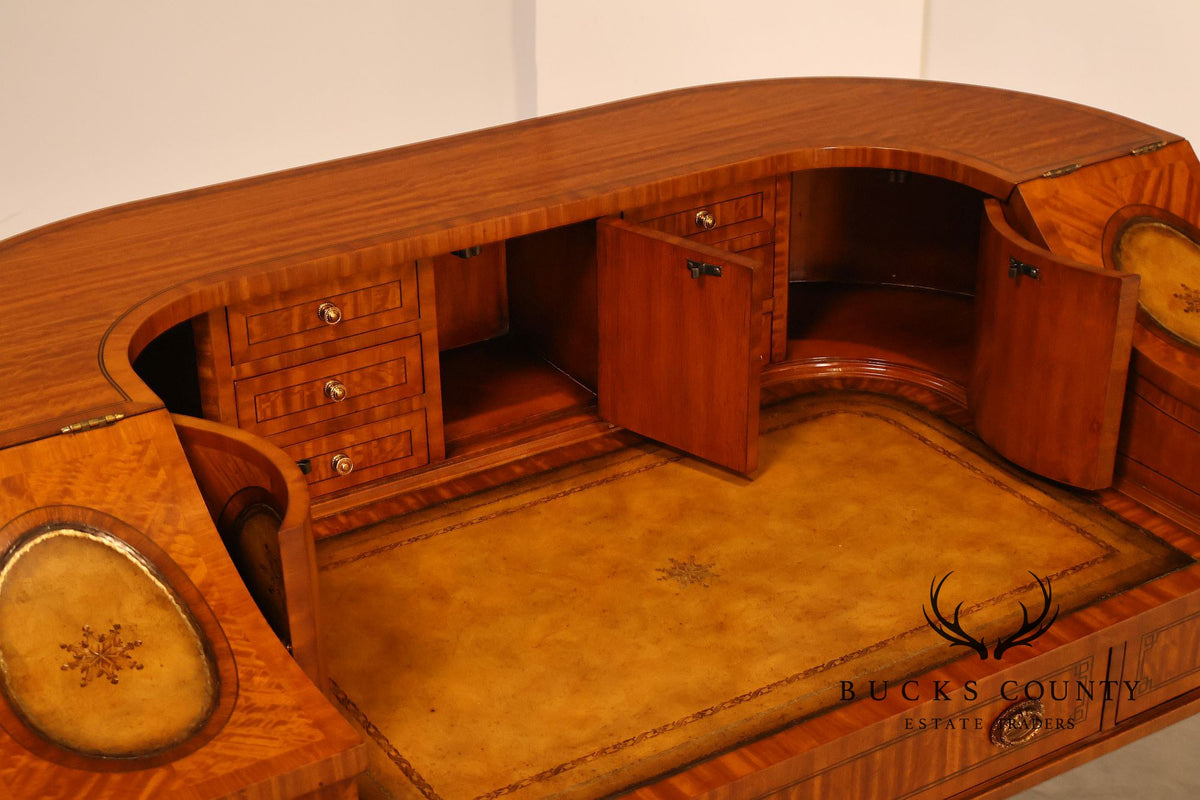 Maitland Smith Regency Style Satinwood Carlton House Writing Desk