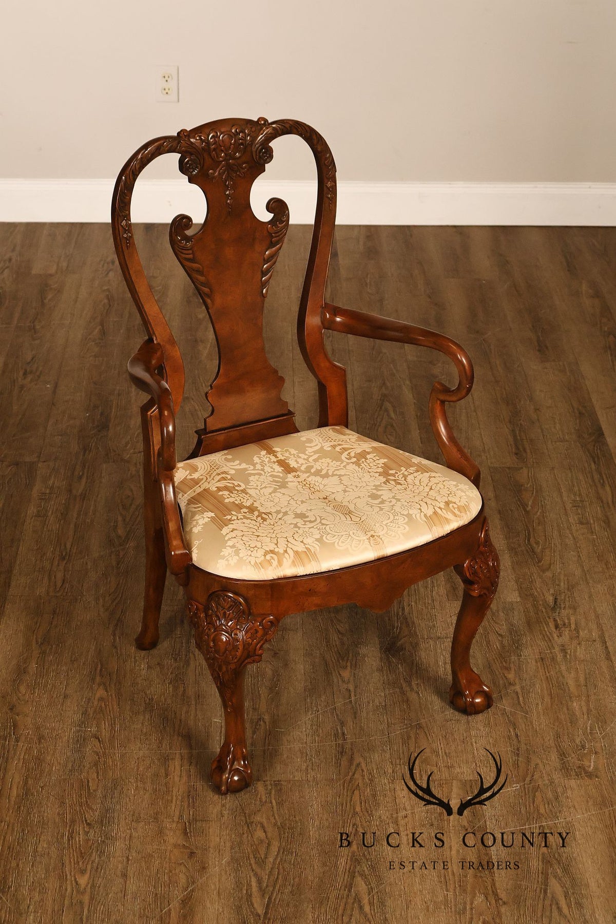 Baker Furniture 'Stately Homes' Set of Ten Walnut Dining Chairs