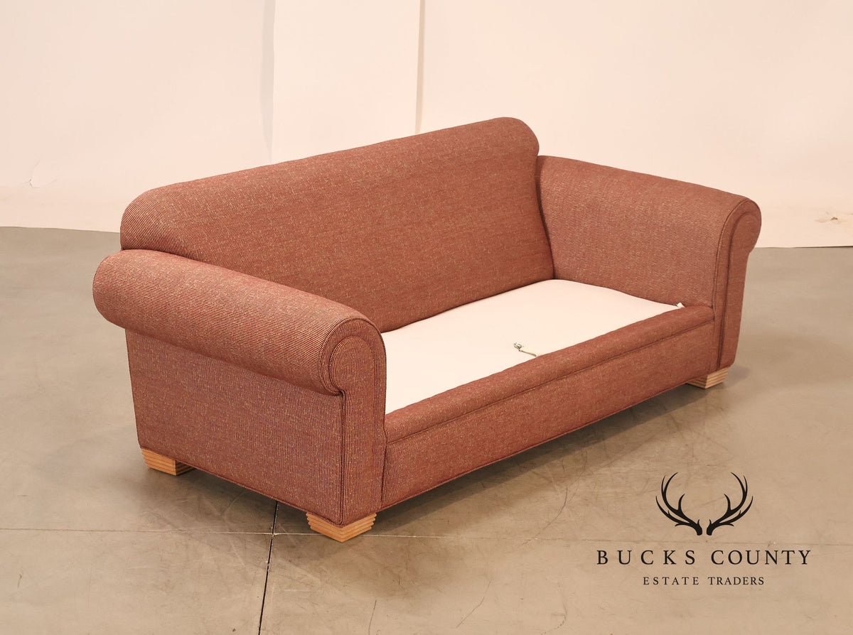 Contemporary Rolled Arm Upholstered Sofa