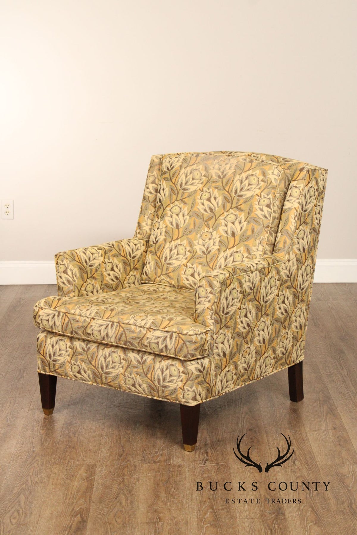 Vintage Pair of Upholstered Lounge Armchairs