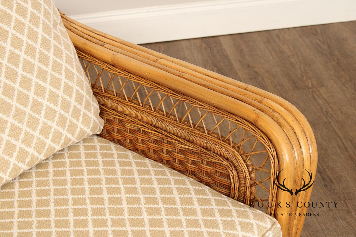 Braxton Culler Rattan and Wicker Loveseat