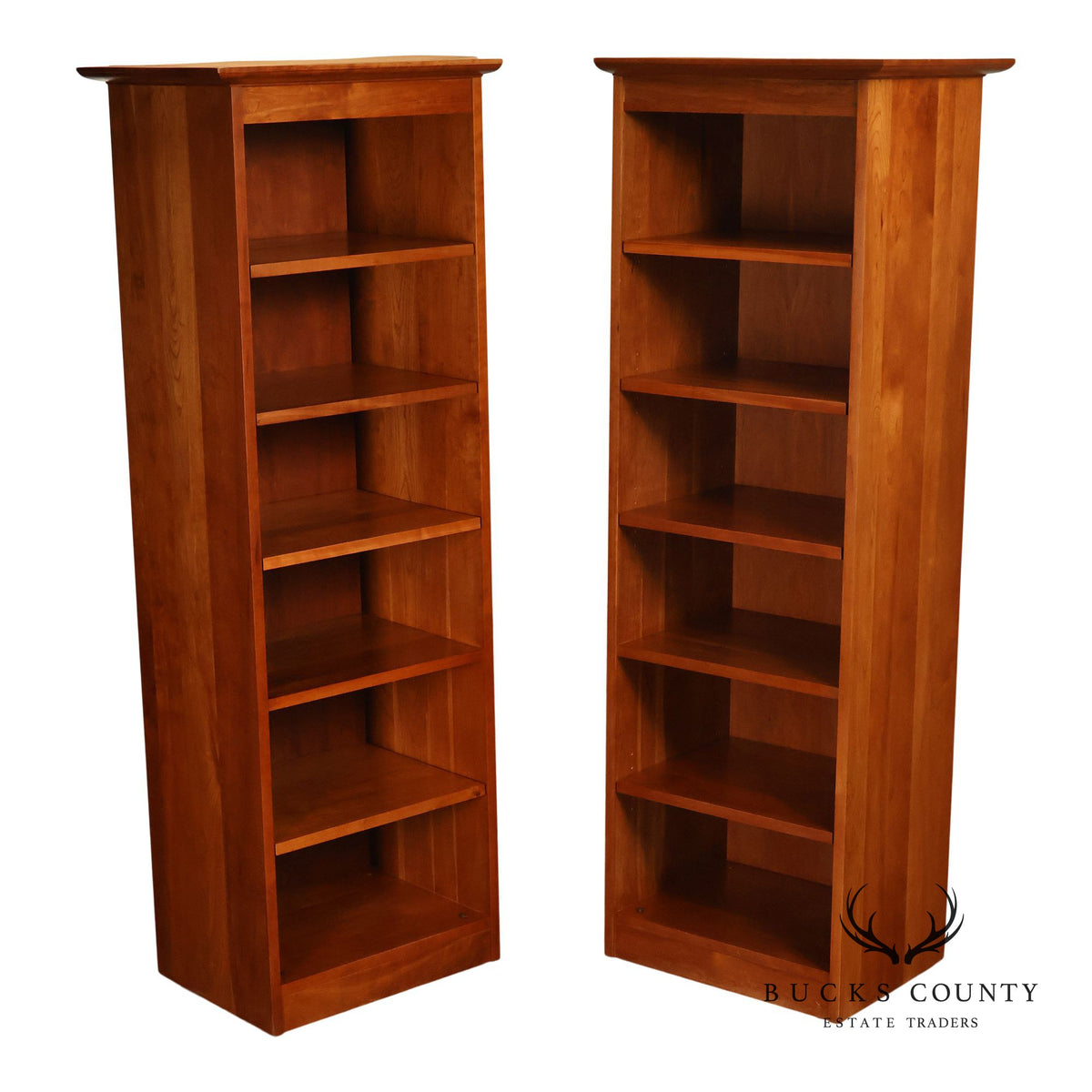 Stickley Mission Collection Pair of Cherry Bookcases