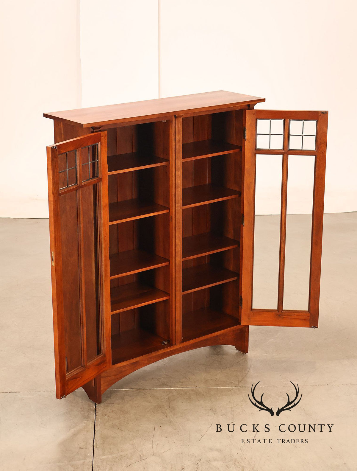 Stickley Mission Collection Harvey Ellis Cherry Bookcase