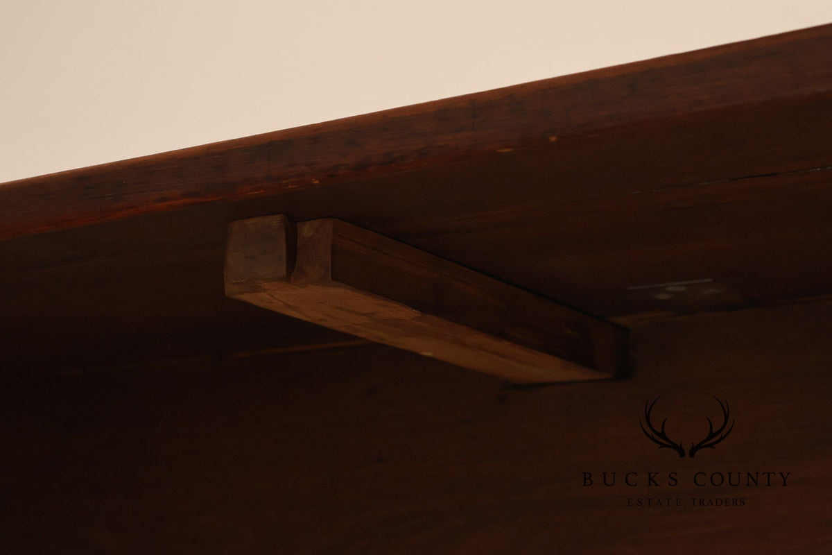 Custom Quality Farmhouse Pine Drop Leaf Harvest Dining Table