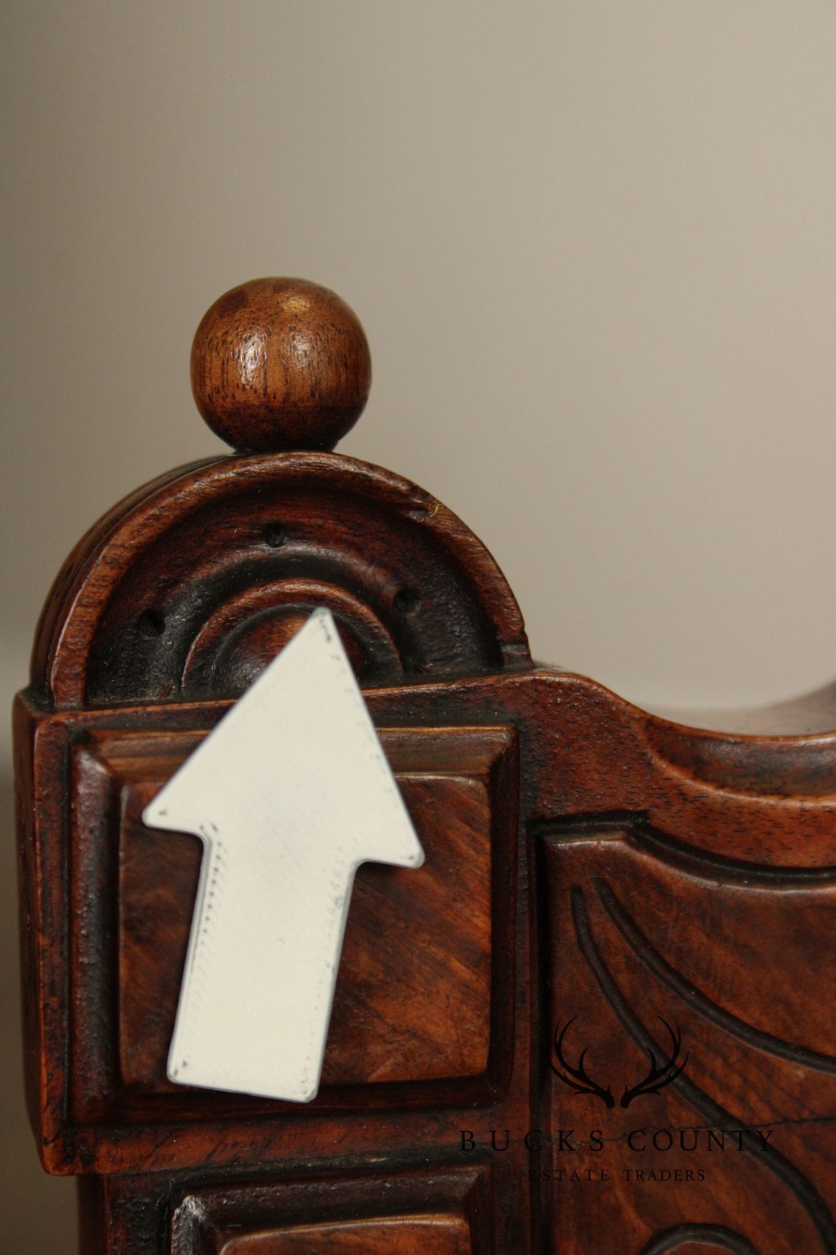 Antique Renaissance Revival Figural Carved Walnut Armchair