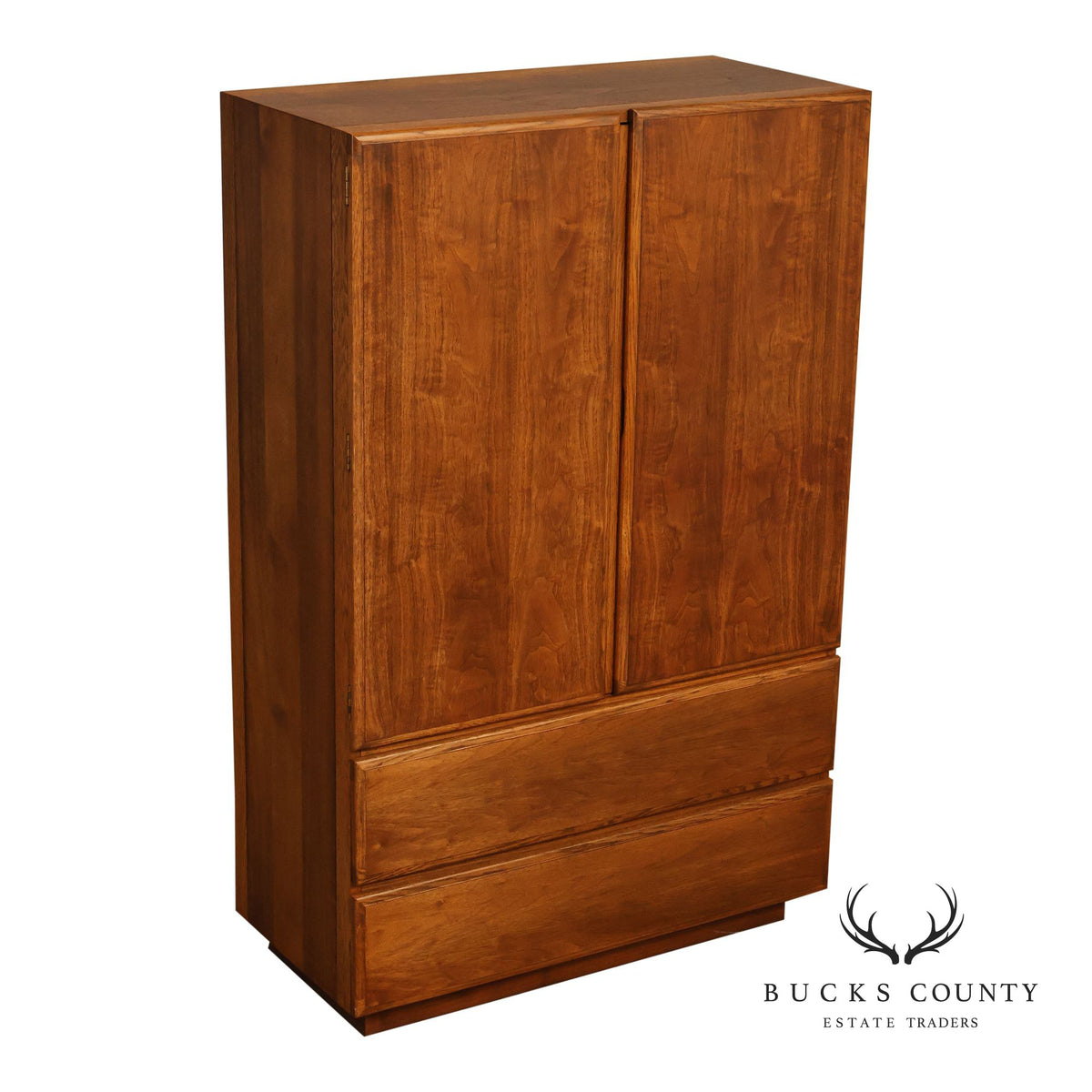 Lane Mid Century Modern Walnut Gentleman's Chest Armoire