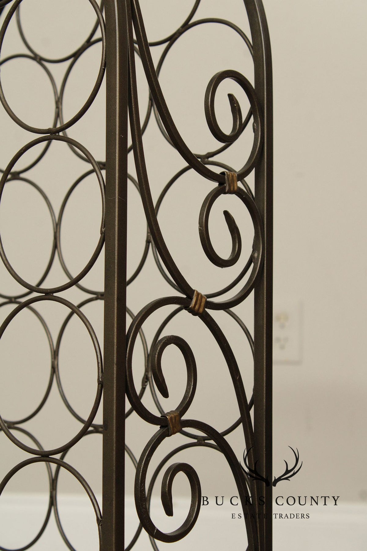 Arched 20-Bottle Iron Wine Rack