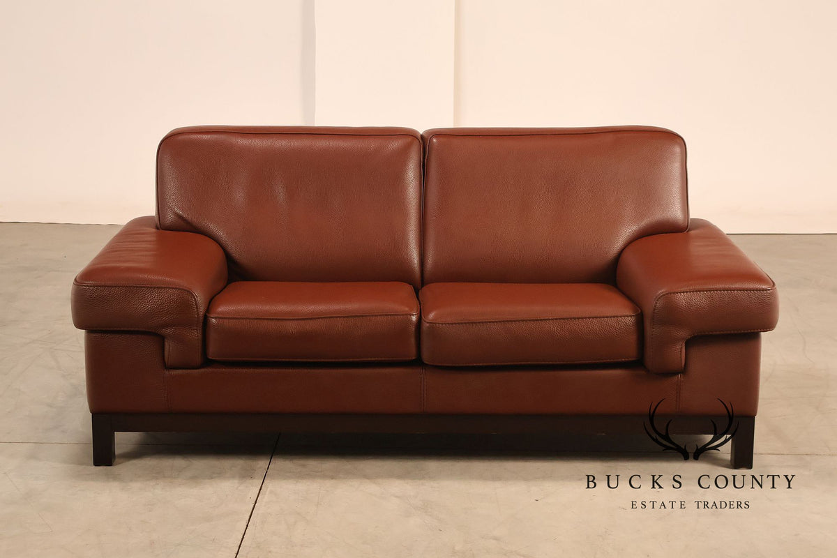 Formenti Italian Leather Loveseat