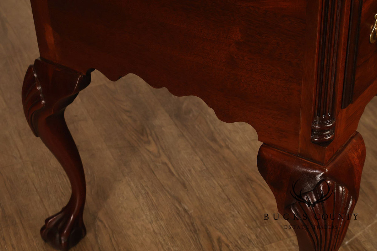Chippendale Style Bench Made Carved Mahogany Lowboy