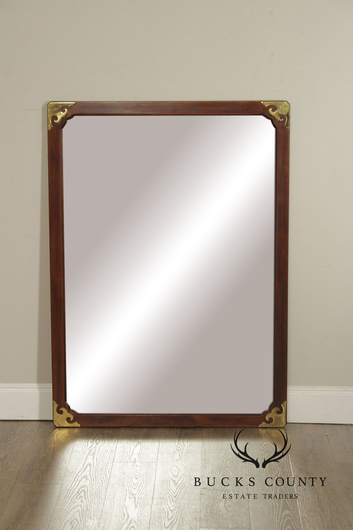 Henredon Chinoiserie Mahogany Wall Mirror