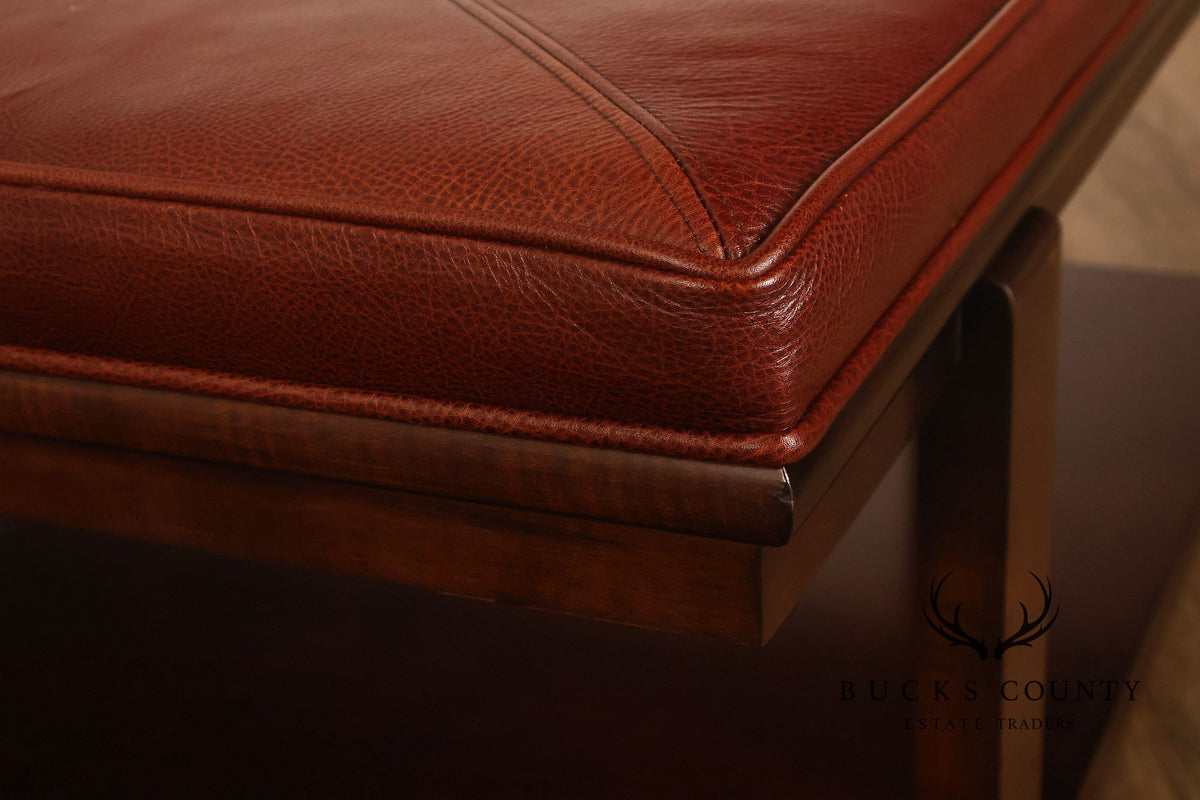 CTH Sherrill Occasional Leather Two-Tier Coffee Table