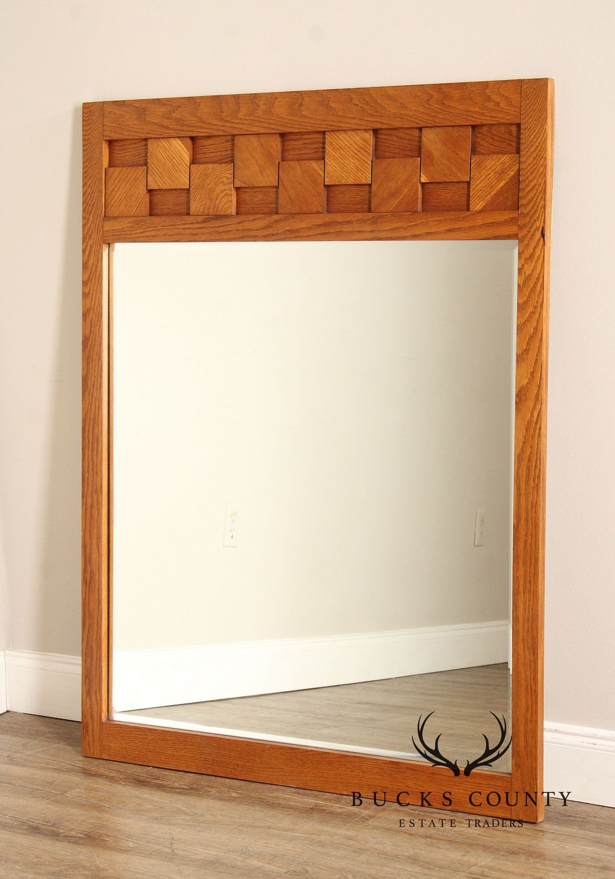 Lane Brutalist Oak Wall Mirror