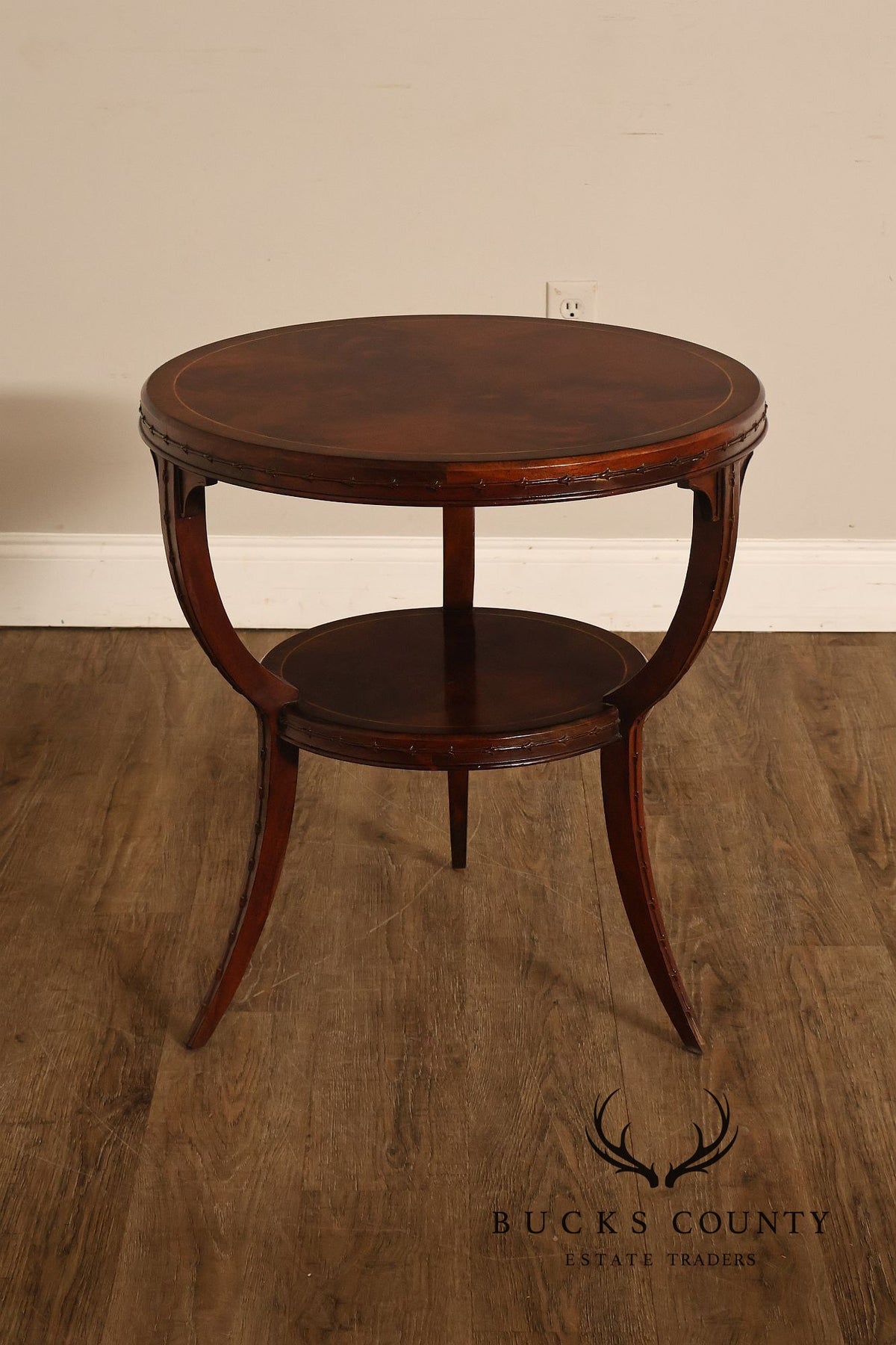 Jonathan Charles Buckingham Collection Empire Style Mahogany Lamp Table