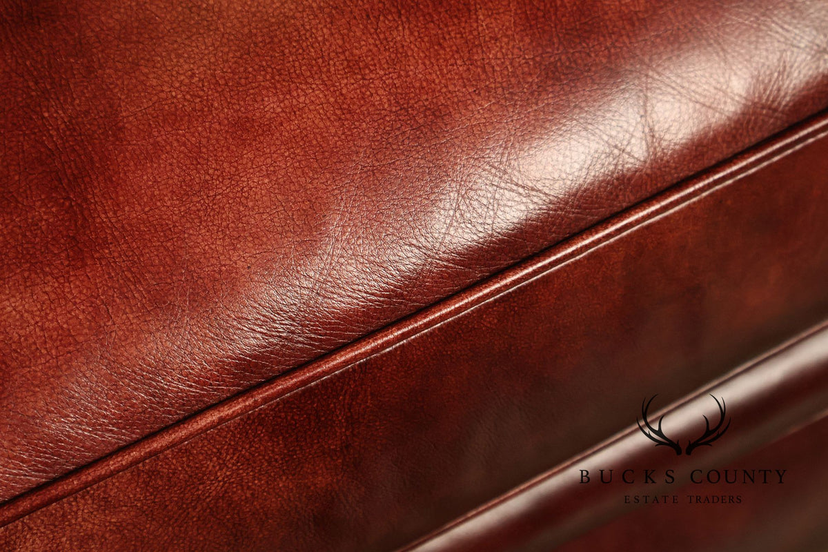 Hancock & Moore Pair of Red Leather 'Clivedon' Armchairs
