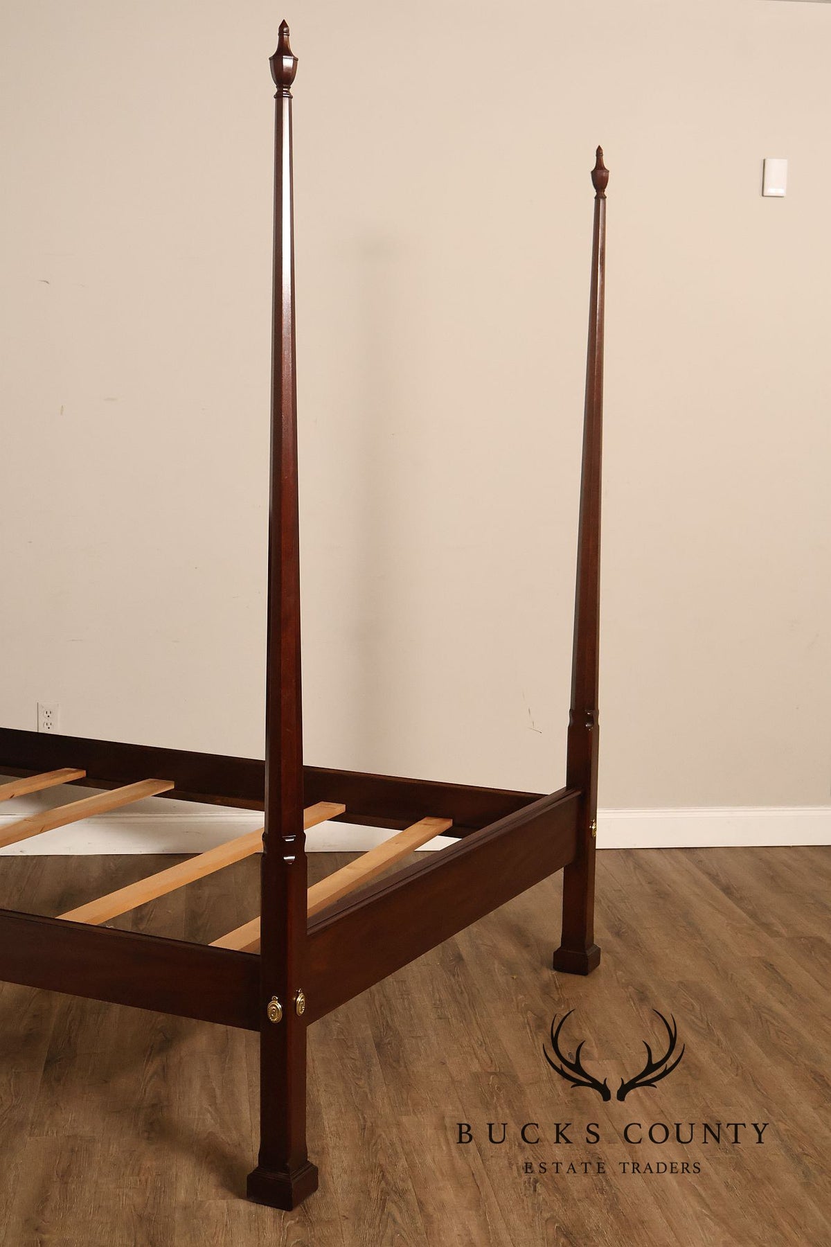 Henkel Harris Georgian Mahogany Queen Size Four Poster Bed