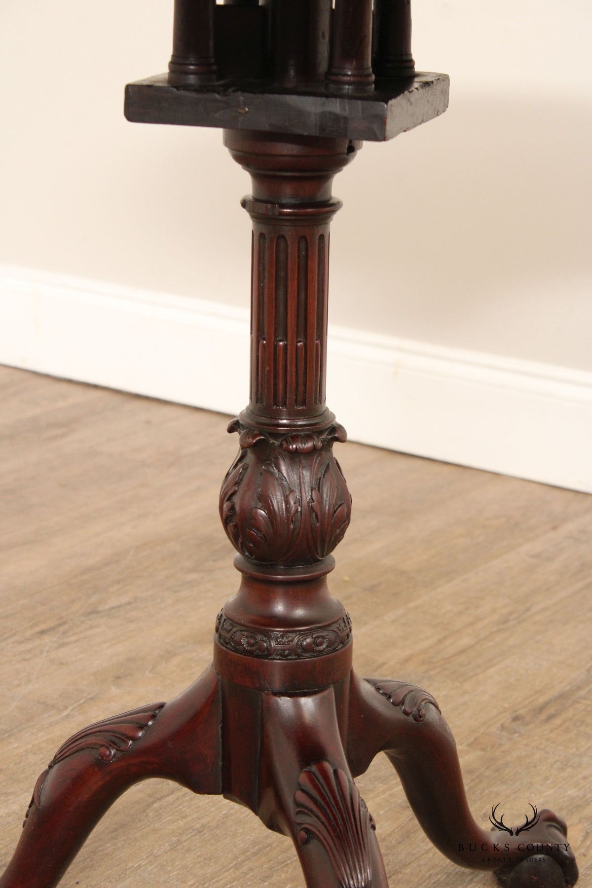 Chippendale Carved Mahogany Tilt Top Pedestal Table
