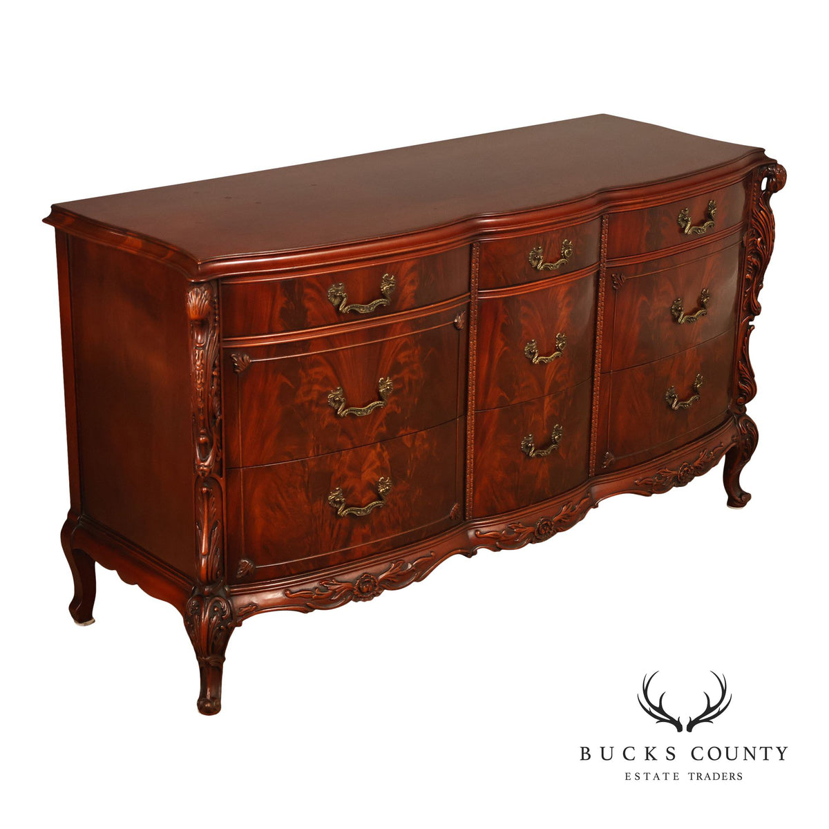 Vintage 1940s Victorian Mahogany Chest of Drawers