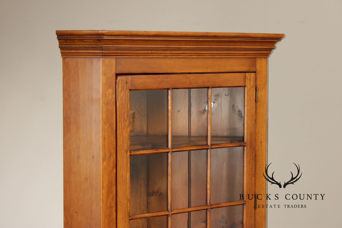 Custom Crafted Solid Pine Farmhouse Corner Cabinet